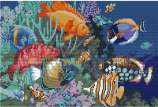 Coral Reef - 12 Baseplate PixelHobby Mini-mosaic Art Kit